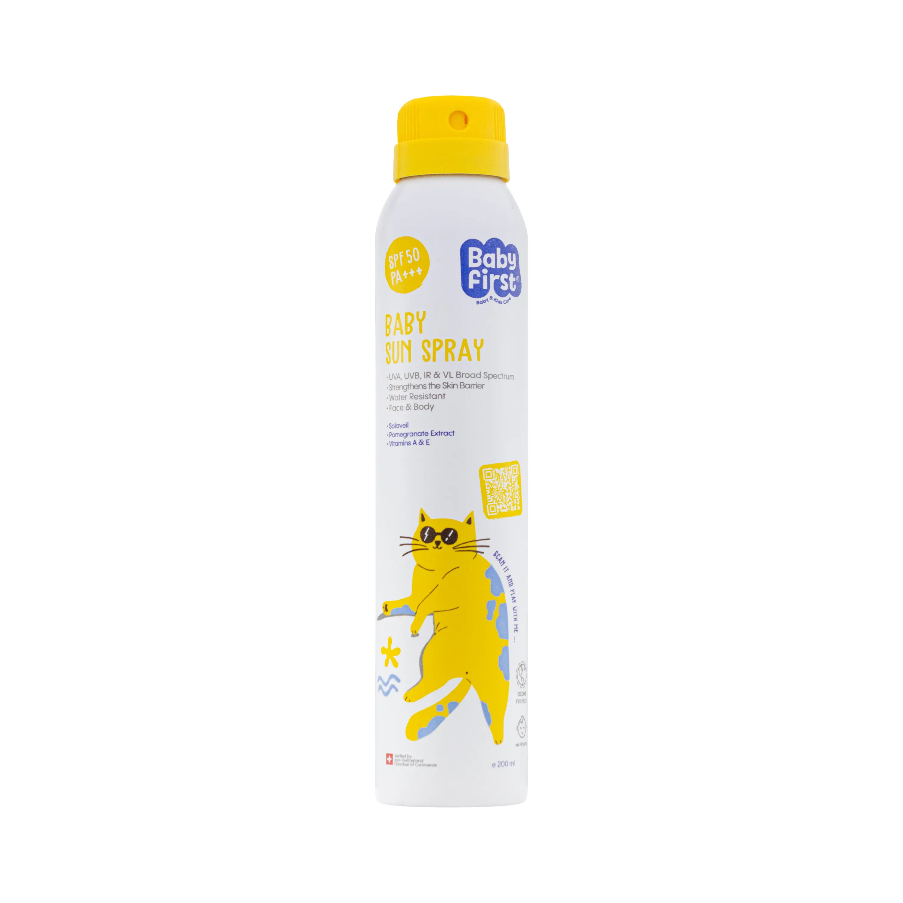 افشانه ضد آفتاب SPF50 کودک 200 میلی لیتر بیبی فرست